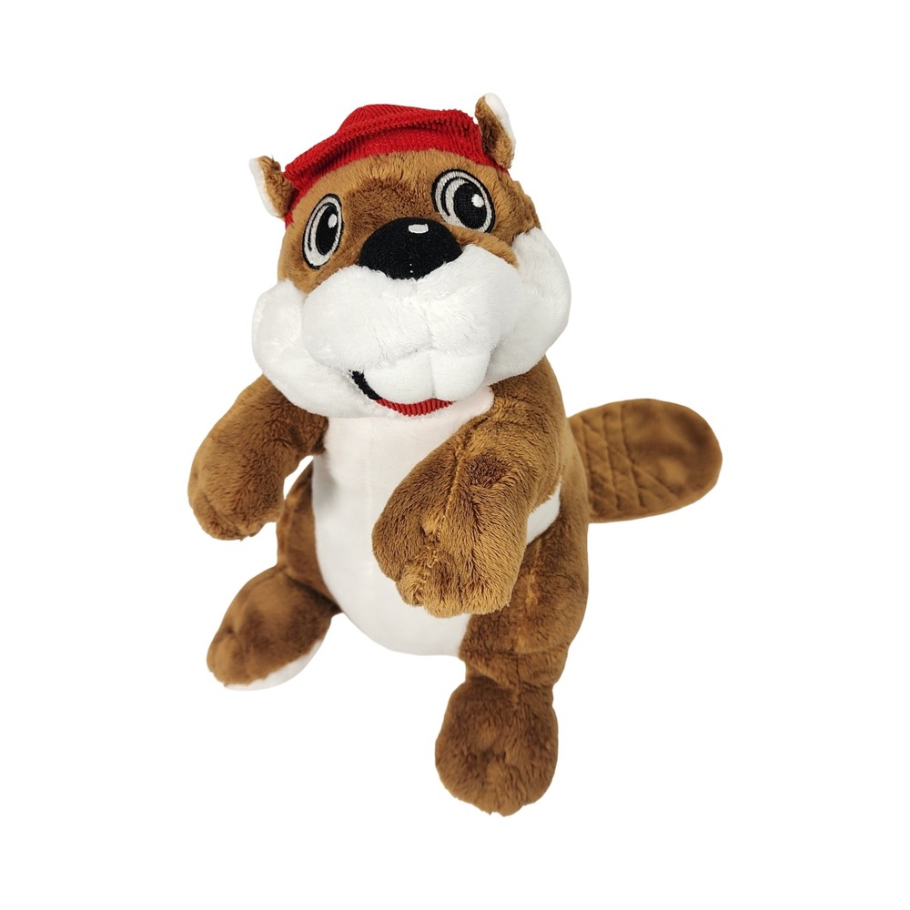 Buc-ee's Beaver Plush Stuffed Animal Mascot with Red Hat Texas Souvenir 10 inch